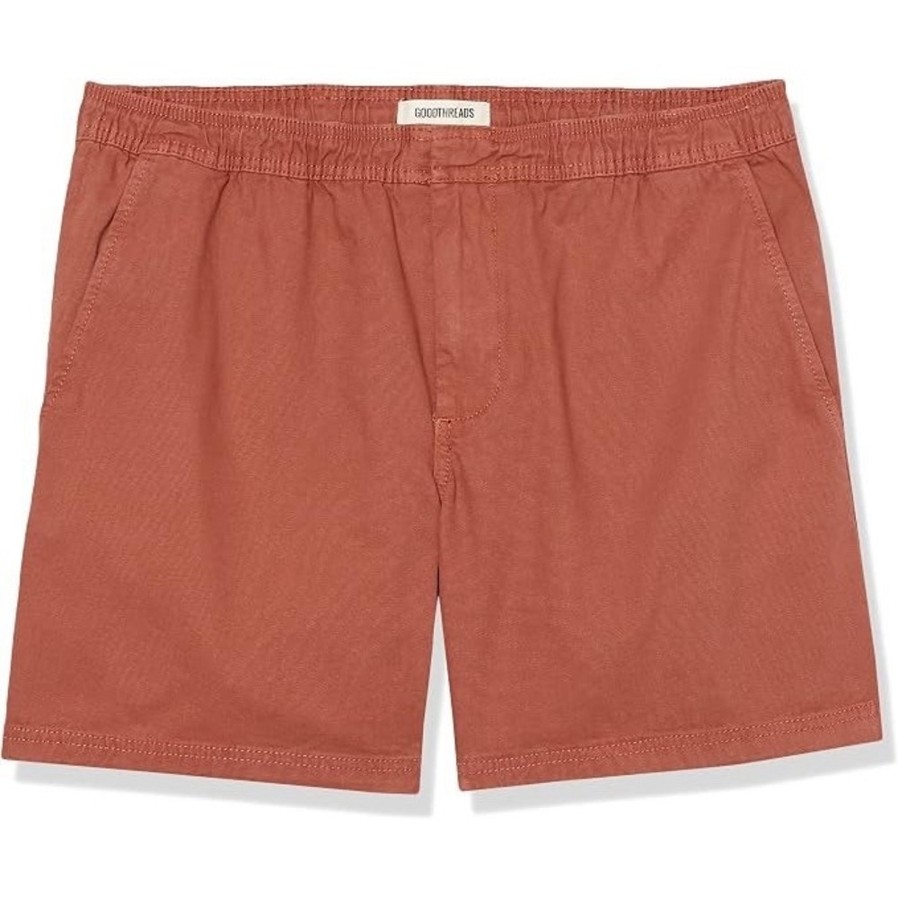NWT Men's Goodthreads Utility Shorts Elastic Drawstring Waist Clay Red - XXL